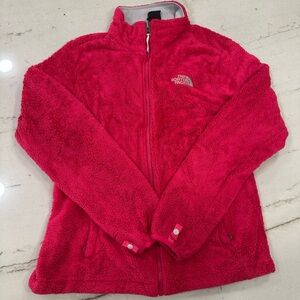 The North Face Women's Size M Fuzzy Fleece Full Zip Jacket Pink